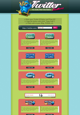 Product picture Premium Twitter Buttons Website